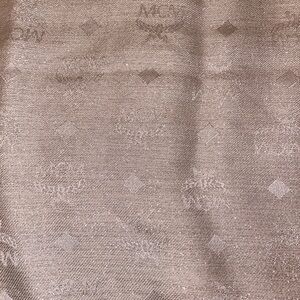 MCM Monogram Fabric Scarf in Elegant Sparkly Champagne Color